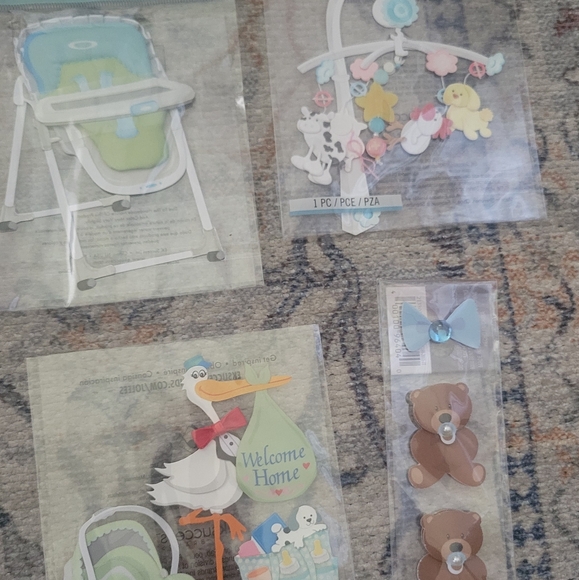 Pregnancy Scrap Book Stickers, 19 packs, 2 rolls of Ribbon - Picture 6 of 6